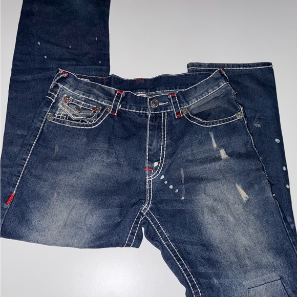 True Religion Relaxed Fit Jeans in Dark Blue - Picture 2 of 5